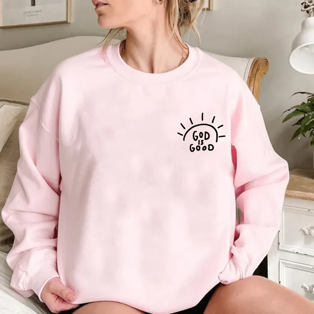God is Good Christian Graphic Sweatshirt Lords Guidance Earrings