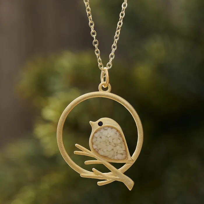 Gold Cream Birdie Branch Necklace Chadds Ford Jewelry Necklaces