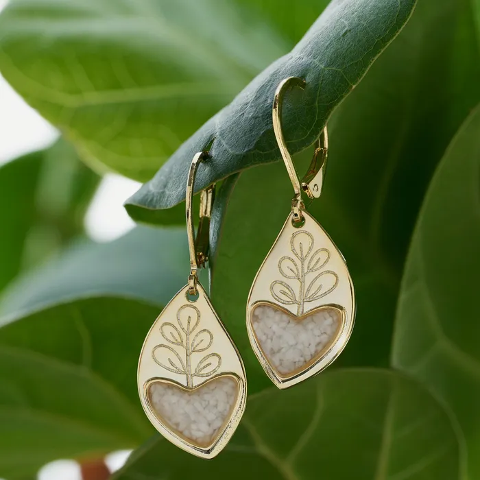 Gold White Turquoise Heart Leaf Gift Set Chadds Ford Jewelry Rings
