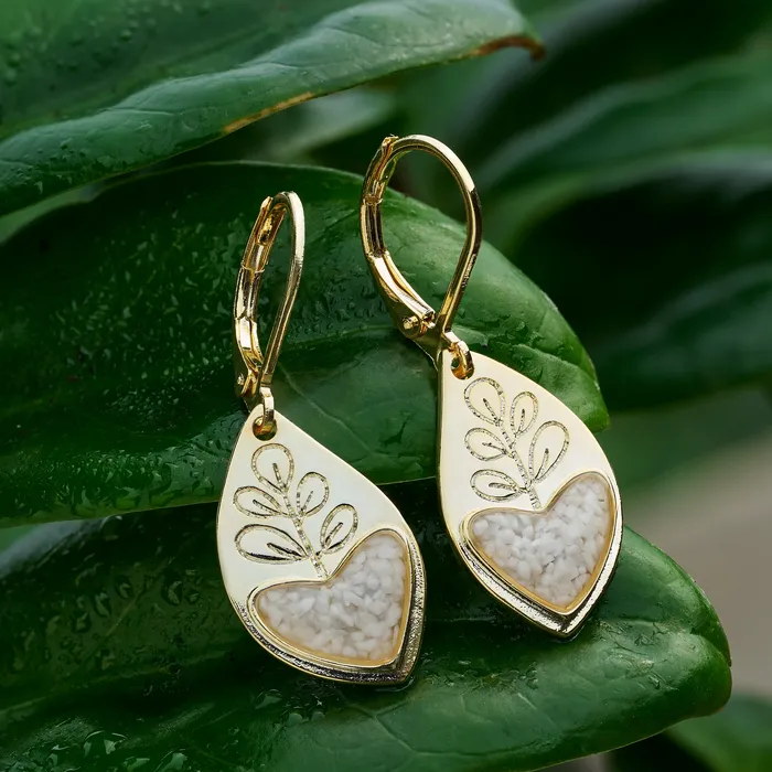 Gold White Turquoise Heart Leaf Gift Set Chadds Ford Jewelry Rings