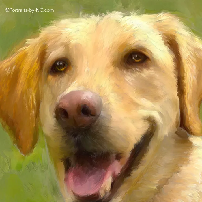 Golden Retriever Dog Digital Portrait Portraits by NC Earrings