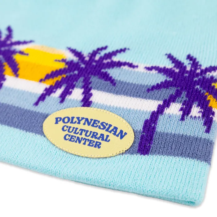 GREATMOUNTAINWE Earrings Polynesian Cultural Center Palm Knitted Beanie Cap Turquoise