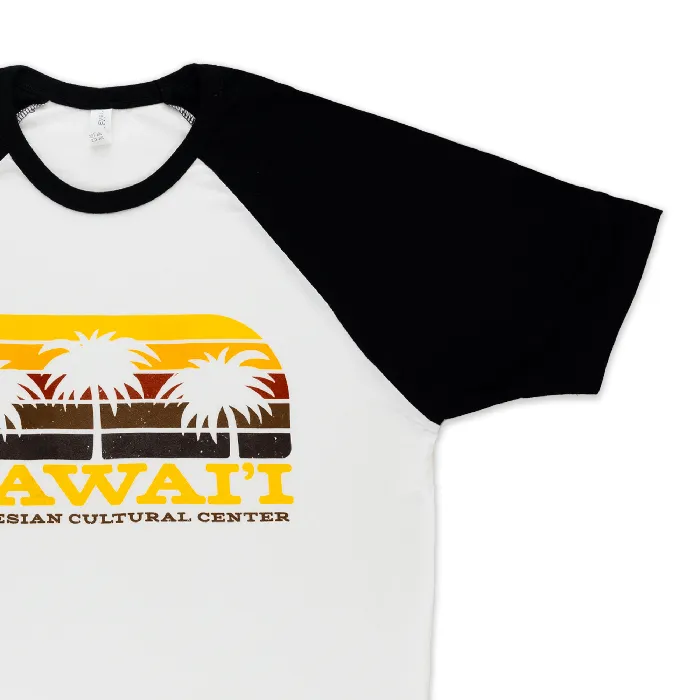 GREATMOUNTAINWE Polynesian Cultural Center Hawaii Sun Bars 100 Cotton Raglan Shirt Earrings