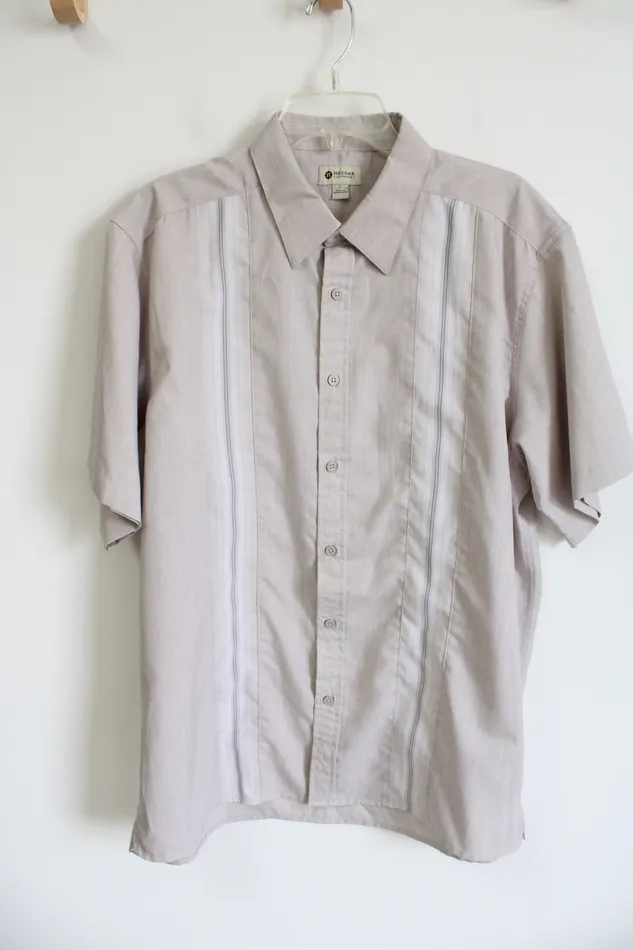 Haggar Earrings Haggar Clothing Tan Button Down Shirt L