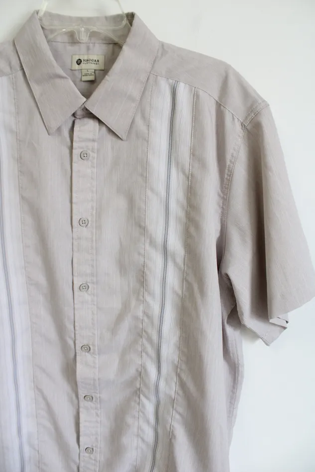 Haggar Earrings Haggar Clothing Tan Button Down Shirt L