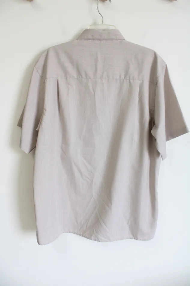 Haggar Earrings Haggar Clothing Tan Button Down Shirt L