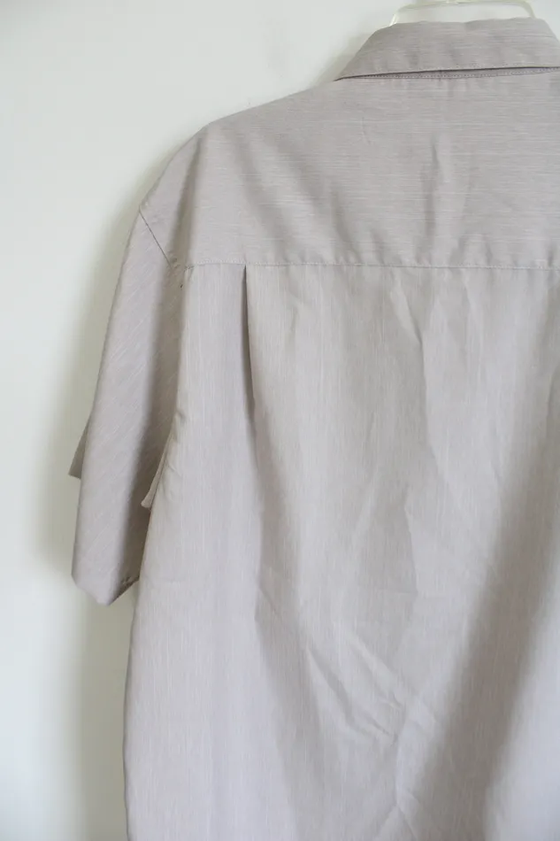 Haggar Earrings Haggar Clothing Tan Button Down Shirt L