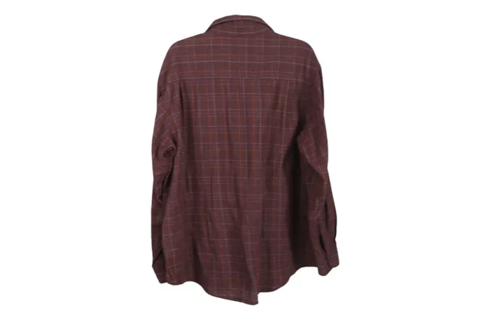 Haggar Earrings Haggar Dark Pink Plaid Shirt XL
