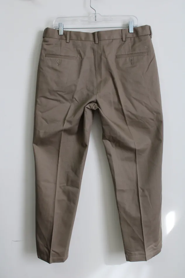 Haggar Earrings Haggar Straight Fit Brown Work Pant 36X29