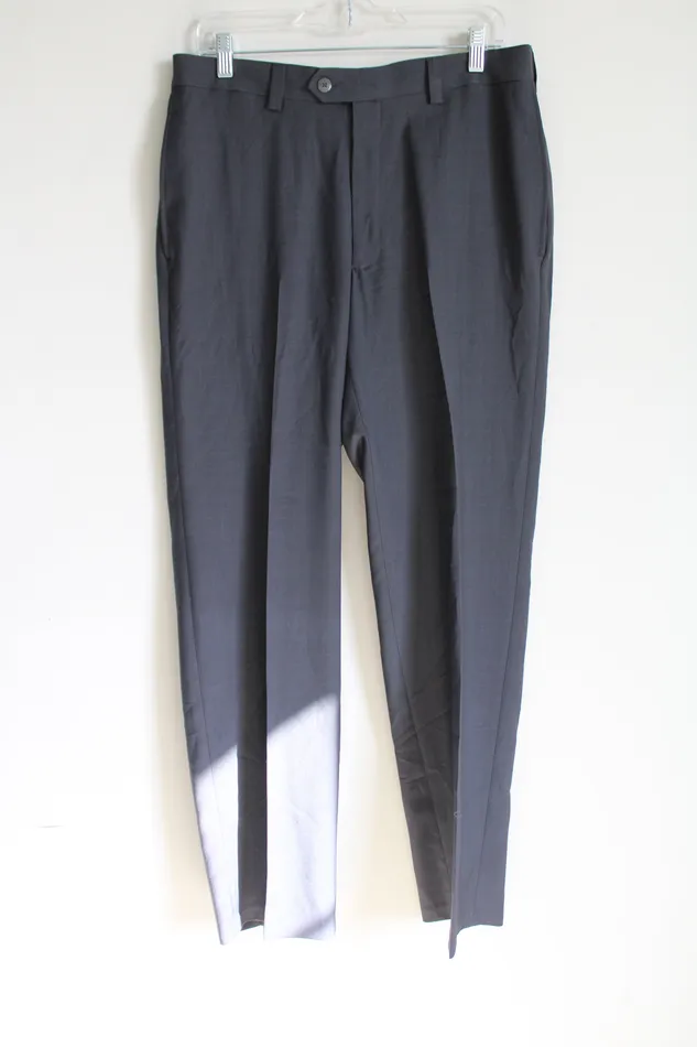 Haggar Haggar Gray Dress Pant 32X32 Earrings