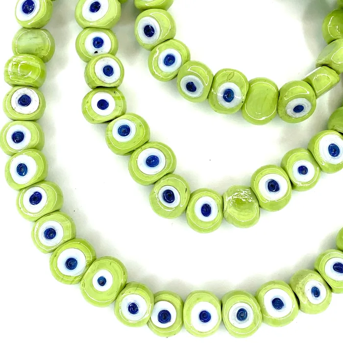 Hand Made Murano Glass Evil Eye Beads Large Hole Evil Eye Glass Beads 5 Beads per pack Peppy Beads Necklaces Hand Made Murano Glass Evil Eye Beads Large Hole Evil Eye Glass Beads 5 Beads per pack Peppy Beads Necklaces