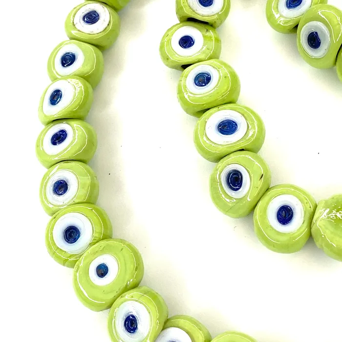 Hand Made Murano Glass Evil Eye Beads Large Hole Evil Eye Glass Beads 5 Beads per pack Peppy Beads Necklaces Hand Made Murano Glass Evil Eye Beads Large Hole Evil Eye Glass Beads 5 Beads per pack Peppy Beads Necklaces
