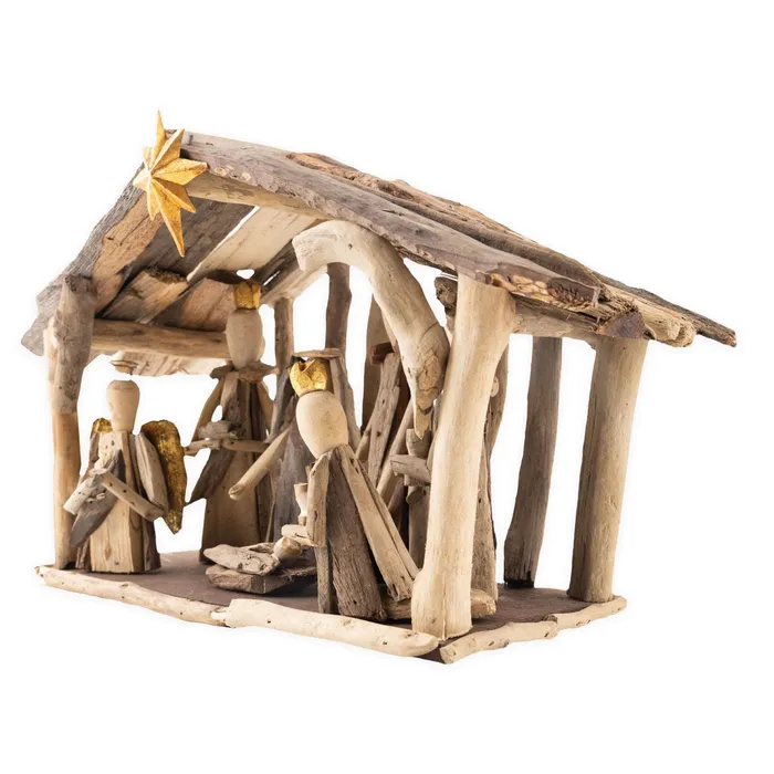 Handmade Driftwood Nativity in Creche 165 TRADECIE Earrings