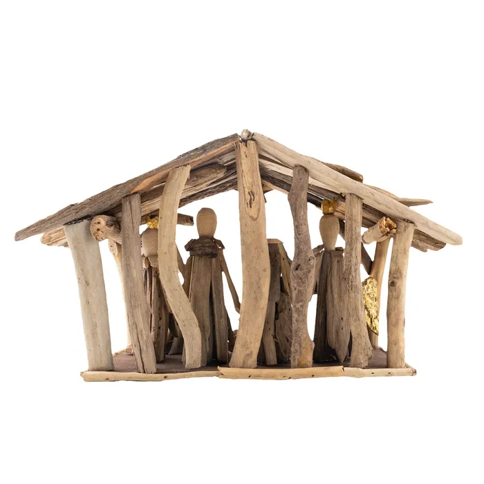 Handmade Driftwood Nativity in Creche 165 TRADECIE Earrings