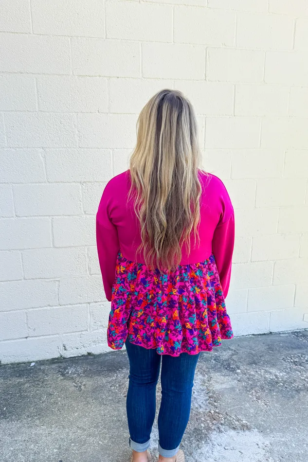 Haptics Earrings Berry Sweet To Me Babydoll Top