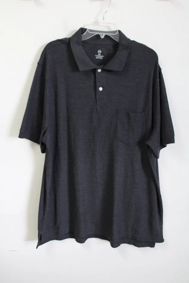 HB Charcoal Gray Polo Pocket Shirt 2XL HB Earrings