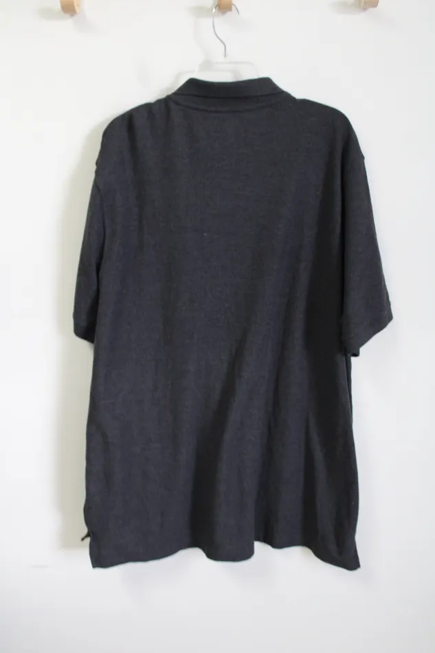 HB Charcoal Gray Polo Pocket Shirt 2XL HB Earrings