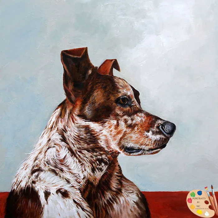 Herding Dog Oil Portrait Portraits by NC Earrings