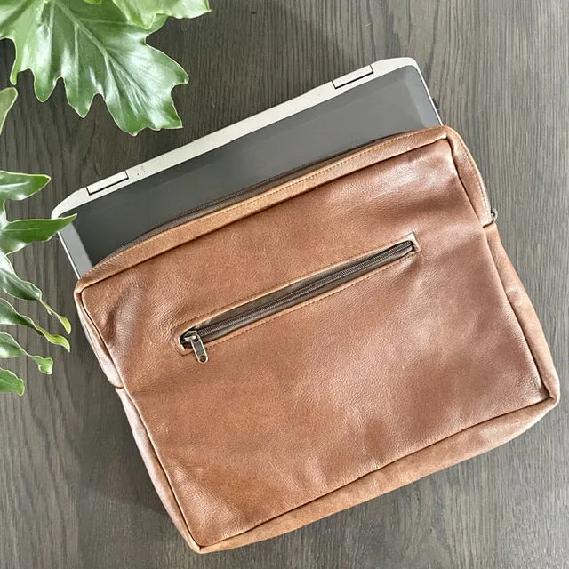 HJT Earrings Leather Laptop Sleeve