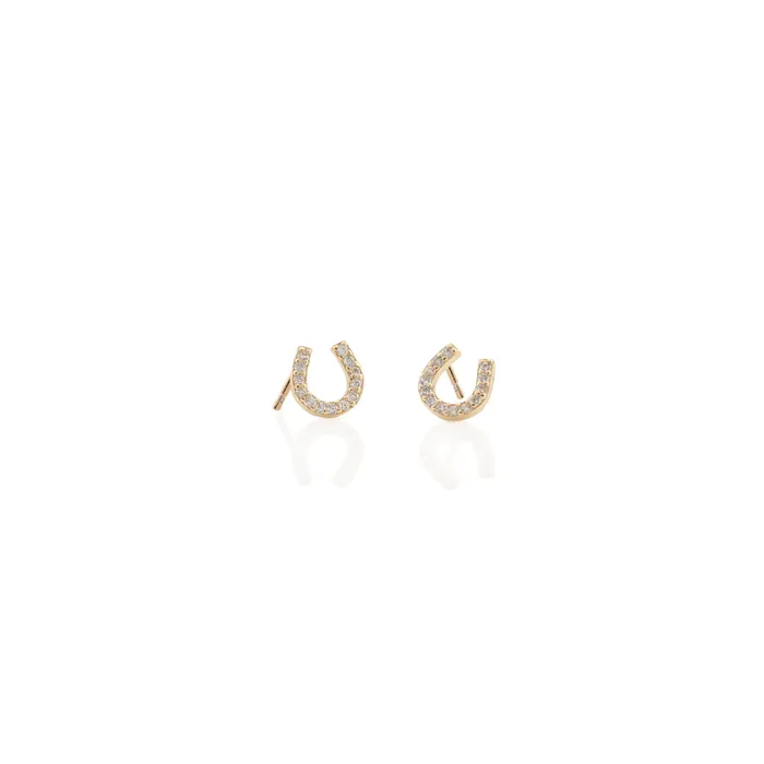 Horseshoe Crystal Stud Earrings kris nations Earrings