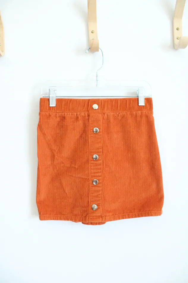 Isaac Mizrahi Orange Corduroy Skirt Youth L 1012 Isaac Mizrahi Earrings