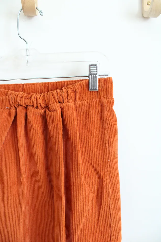 Isaac Mizrahi Orange Corduroy Skirt Youth L 1012 Isaac Mizrahi Earrings