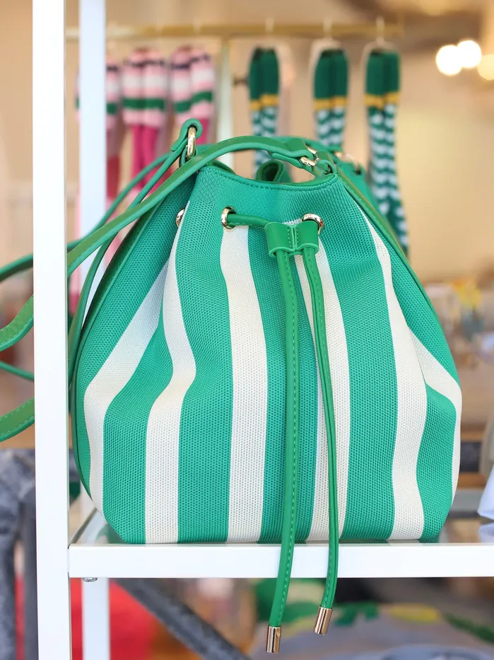 Isla Stripe Bucket Bag Shiraleah Earrings