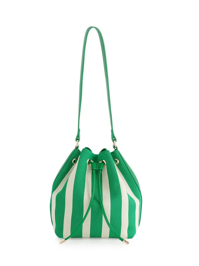 Isla Stripe Bucket Bag Shiraleah Earrings
