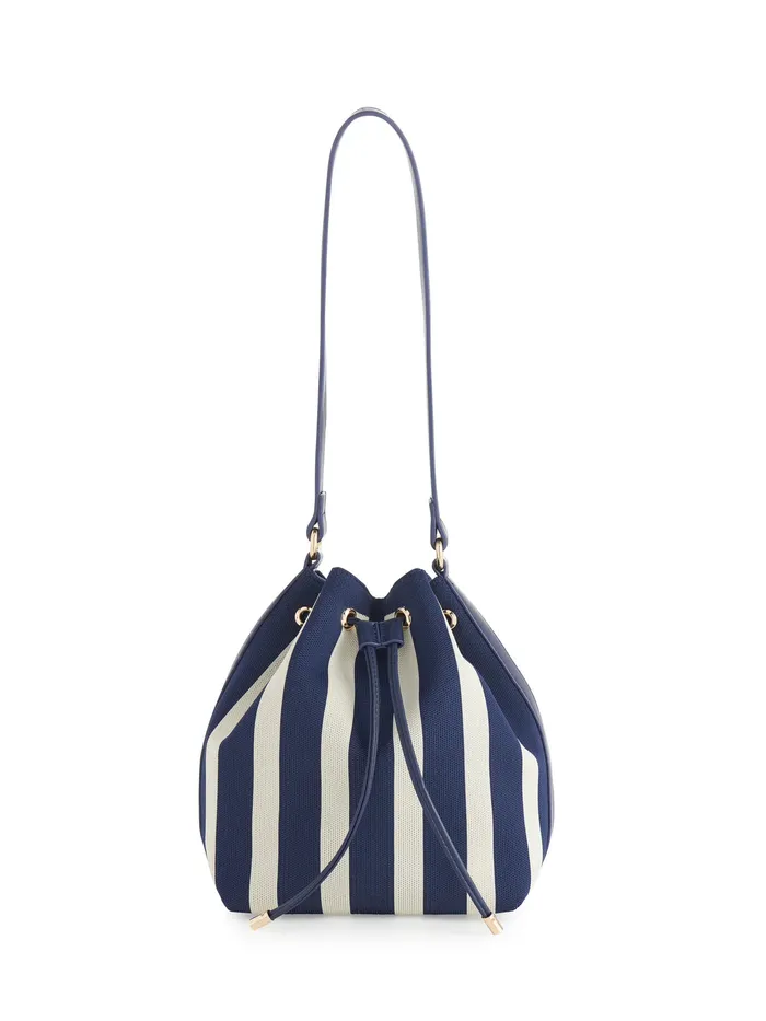Isla Stripe Bucket Bag Shiraleah Earrings