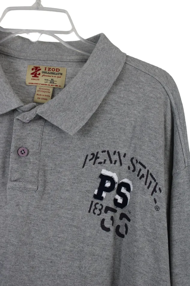 Izod Earrings Izod Collegiate Gray Polo Shirt XL