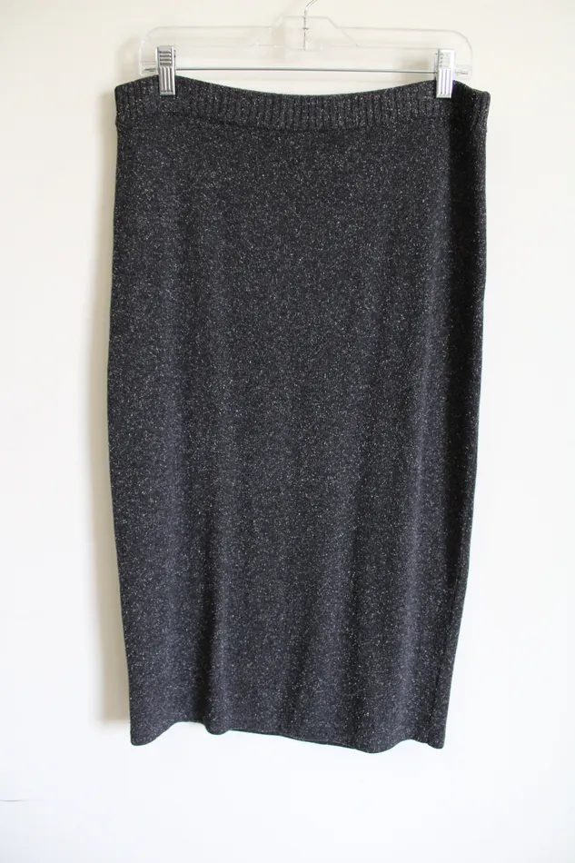 JJill Earrings JJill Gray Knit Long Skirt S Petite