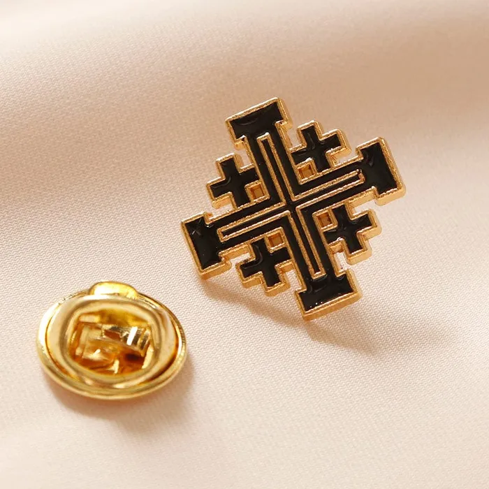 Jerusalem Cross Pins Lords Guidance Necklaces