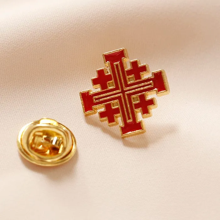 Jerusalem Cross Pins Lords Guidance Necklaces