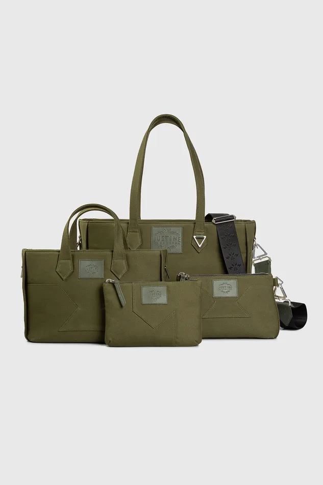 JL tote bag canvas Olive green justineleconte1 Earrings JL tote bag canvas Olive green justineleconte1 Earrings