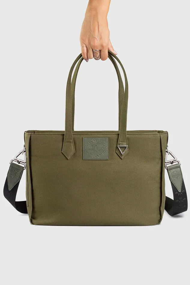 JL tote bag canvas Olive green justineleconte1 Earrings JL tote bag canvas Olive green justineleconte1 Earrings