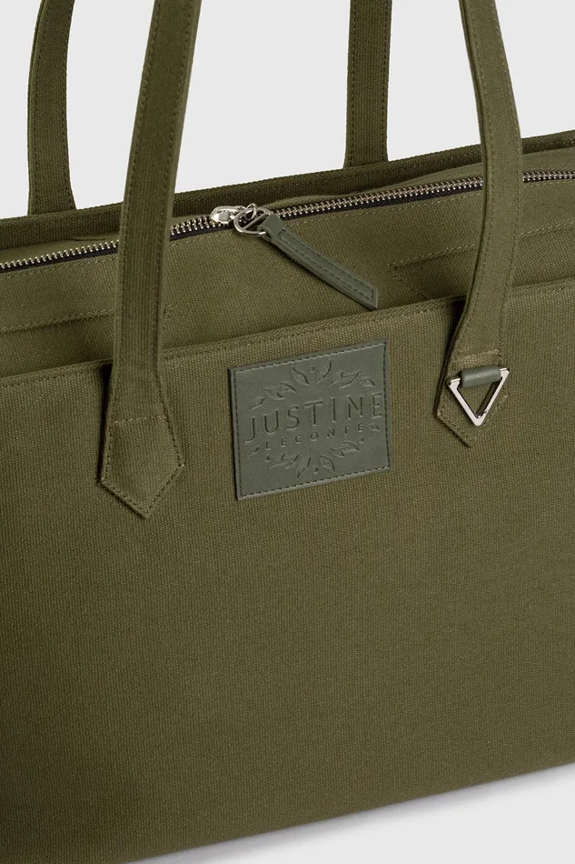 JL tote bag canvas Olive green justineleconte1 Earrings JL tote bag canvas Olive green justineleconte1 Earrings