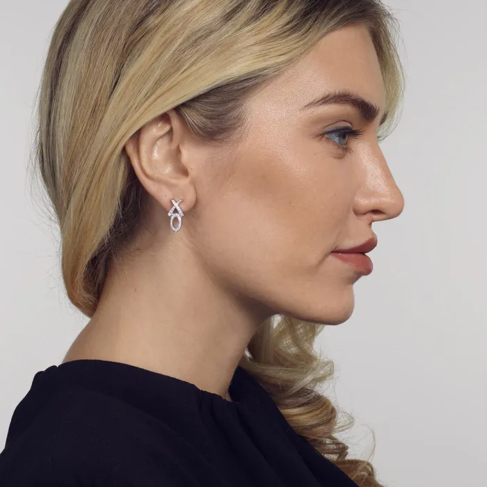 John Atencio Earrings Paris XO Pave Diamond Earrings John Atencio Earrings Paris XO Pave Diamond Earrings