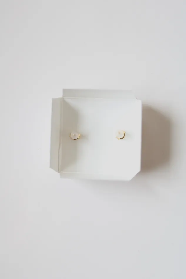 Jubilee Thrift Earrings 14KT Gold Over Sterling Silver Ruby Stud Earrings