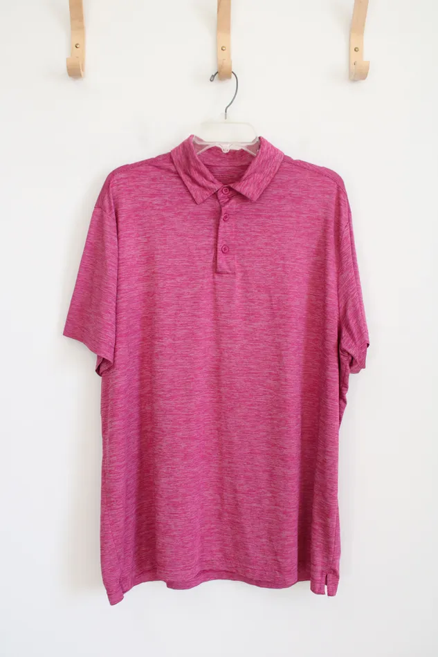 Jubilee Thrift Earrings Magenta Pink Polo Shirt XL