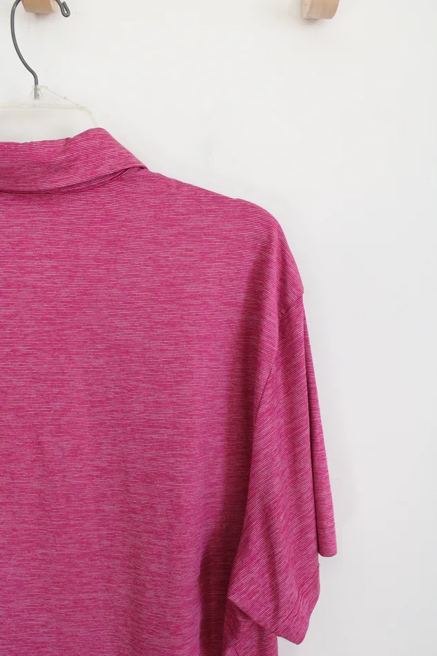 Jubilee Thrift Earrings Magenta Pink Polo Shirt XL