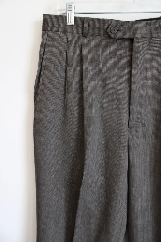 Jubilee Thrift Earrings Vintage Brown Trouser Pants 32X27