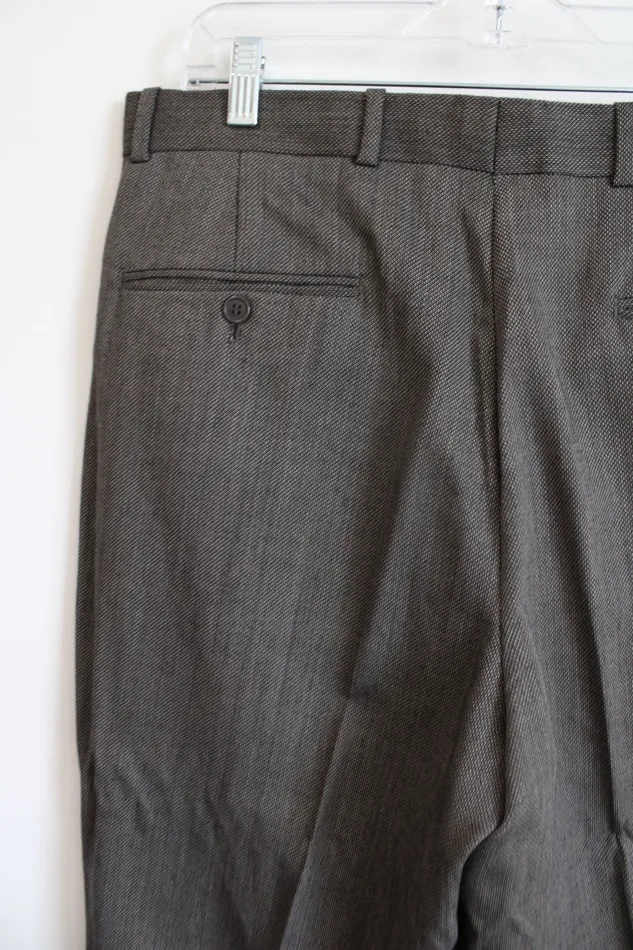 Jubilee Thrift Earrings Vintage Brown Trouser Pants 32X27
