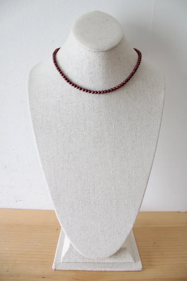 Jubilee Thrift Necklaces Wine Red Genuine Pearl Necklace