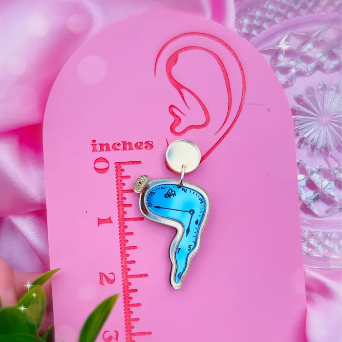 kgfjewelry Earrings Melting Dali Clocks Acrylic Earrings kgfjewelry Earrings Melting Dali Clocks Acrylic Earrings