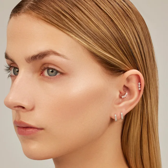 Kismet by Milka Marquise Cluster Hoop Piercing Earrings