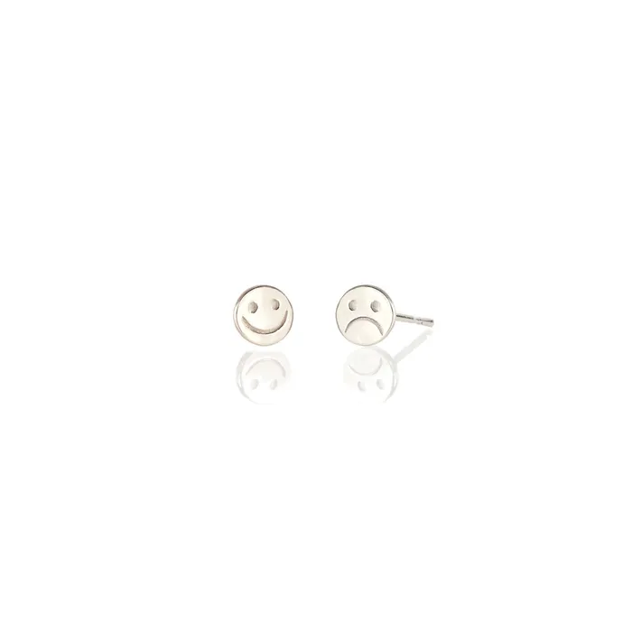 Kris Nations Earrings Happy Sad Stud Earrings