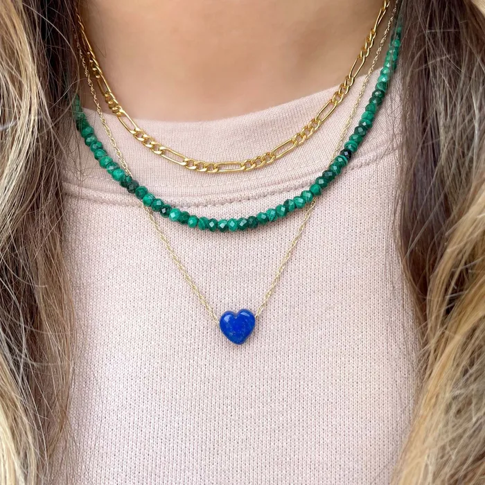 Kris Nations Gemstone Heart Necklace Necklaces
