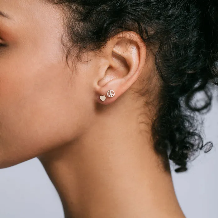 Kris Nations Single Heart Stud Earring Earrings