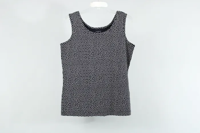 Lands End Earrings Lands End Dark Navy Polka Dot Tank M