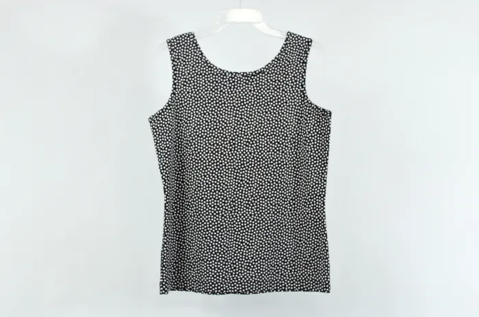 Lands End Earrings Lands End Dark Navy Polka Dot Tank M